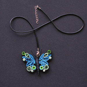 Quilled Butterfly Necklace