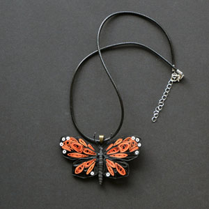 Quilled Butterfly Necklace