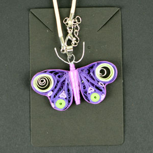 Quilled Butterfly Necklace