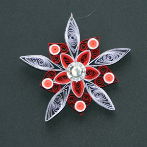 Quilled Christmas Ornament Snowflake