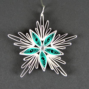 Quilled Christmas Ornament Snowflake