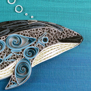 Quilled Dolphin With Offspring