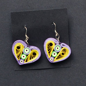 Quilled Heart Earings