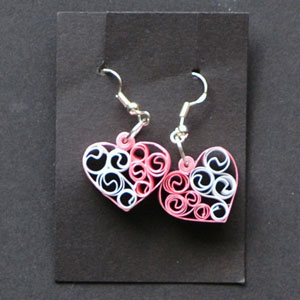 Quilled Heart Earings