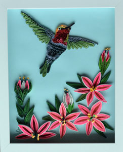 Quilled Hummingbird In Flight