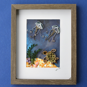 Quilled Jellyfish Hoving In The Reef