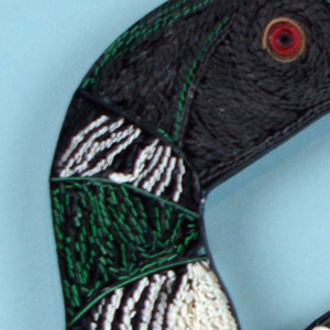 Quilled Loon With Babies