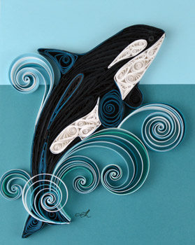 Quilled Orca Breaching